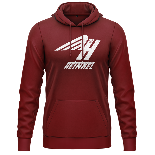 Heinkel Logo Hoodie (C) Hoodie RC-WEAR Burgundy-White XS