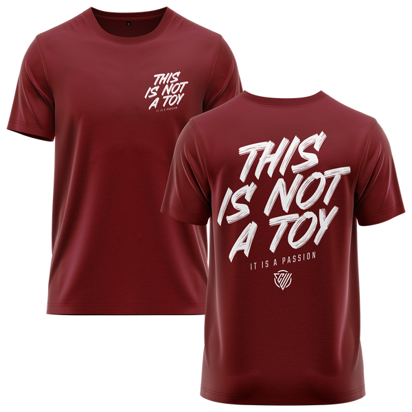 Not a toy Tag Shirt (B) Shirt RC-WEAR Burgundy-White XS