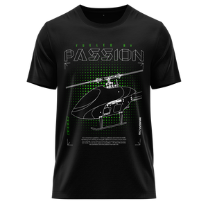 3D Heli Passion Shirt (Neon) Shirt RC-WEAR Black-Green XS