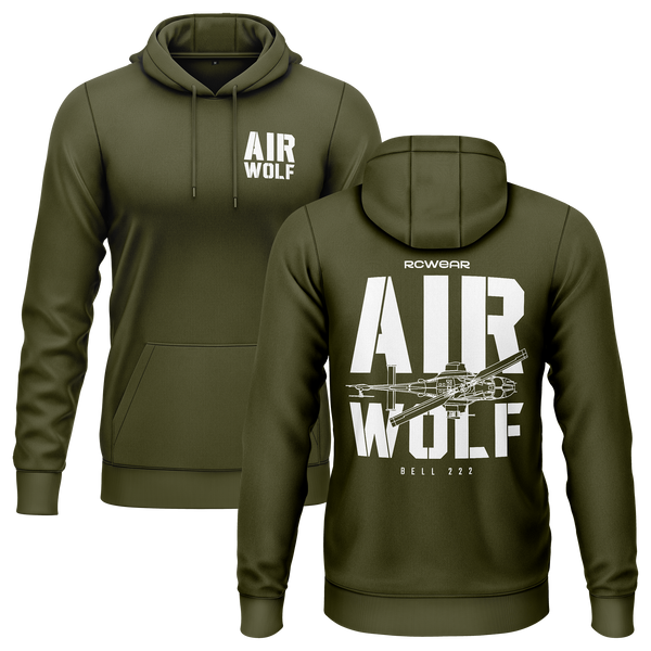 Airwolf Bell 222 Hoodie (B) Hoodie RC-WEAR Army-White XS