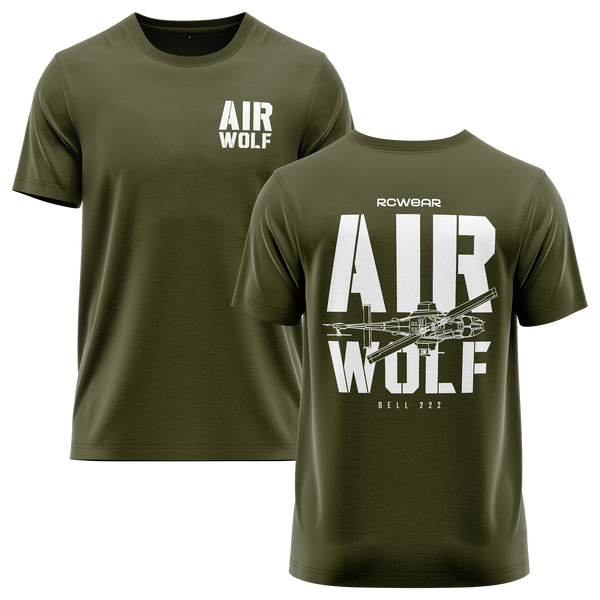 Airwolf Bell 222 Shirt (B) Shirt RC-WEAR Army-White XS
