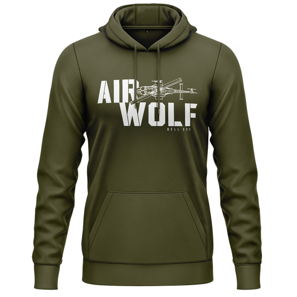 Airwolf Bell 222 Hoodie (C) Hoodie RC-WEAR Army-White XS