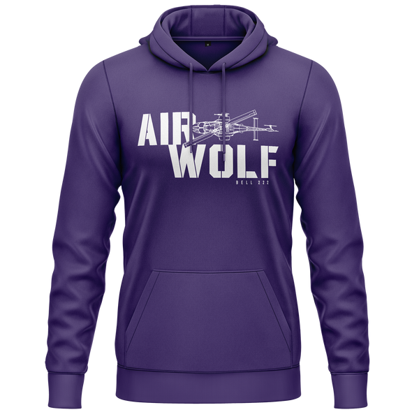 Airwolf Bell 222 Hoodie (C) Hoodie RC-WEAR Violet-White XS