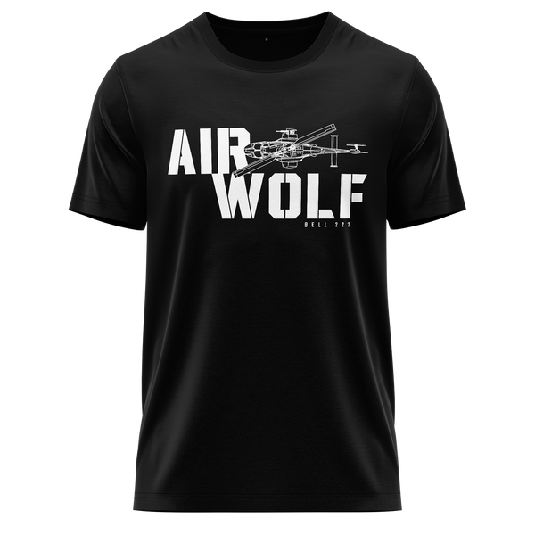 Airwolf Bell 222 Shirt (C) Shirt RC-WEAR Black-White XS