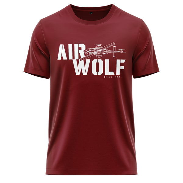 Airwolf Bell 222 Shirt (C) Shirt RC-WEAR Burgundy-White XS
