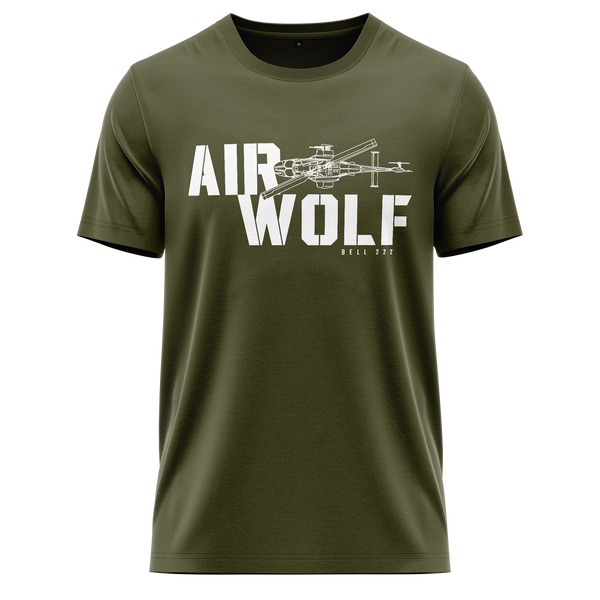 Airwolf Bell 222 Shirt (C) Shirt RC-WEAR Army-White XS