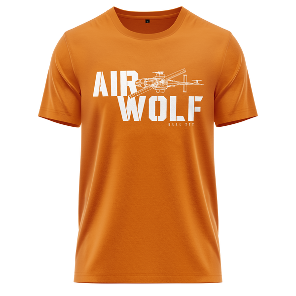 Airwolf Bell 222 Shirt (C) Shirt RC-WEAR Orange-White XS
