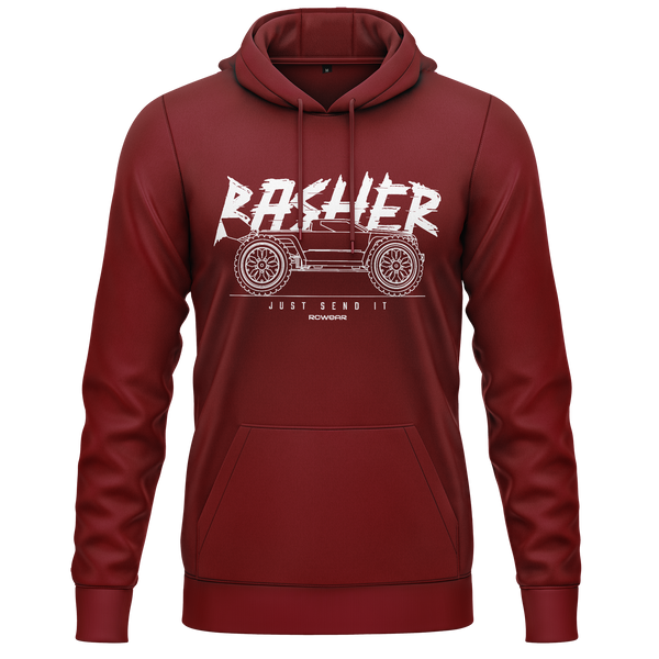 Basher Truck Glitch BC Hoodie Hoodie RC-WEAR Burgundy-White XS