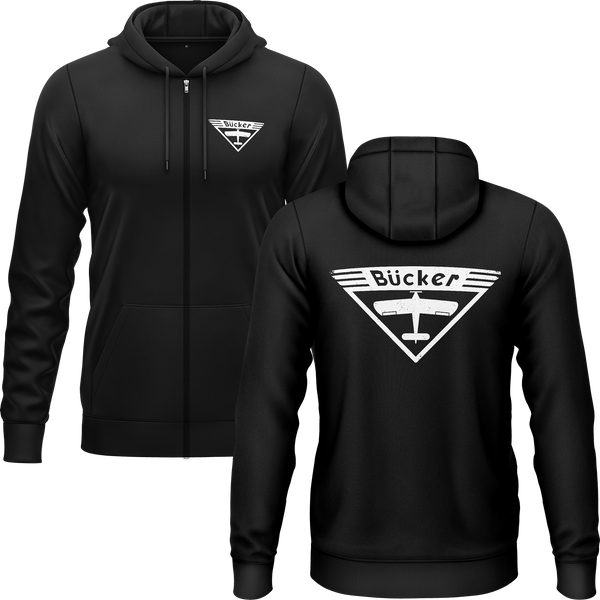 Bücker Logo Zip-Hoodie Zip Hoodie RC-WEAR Black-White S
