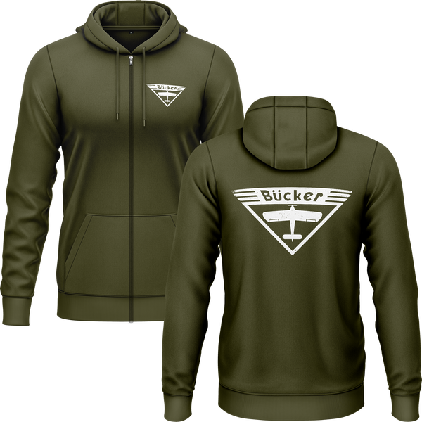 Bücker Logo Zip-Hoodie Zip Hoodie RC-WEAR Army-White S
