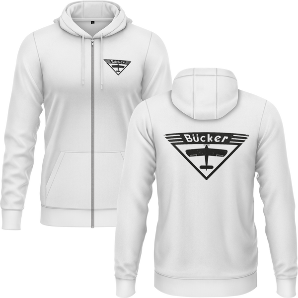 Bücker Logo Zip-Hoodie Zip Hoodie RC-WEAR White-Black S
