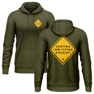 Caution low flying aircraft Hoodie (B) Hoodie RC-WEAR Army-White XS