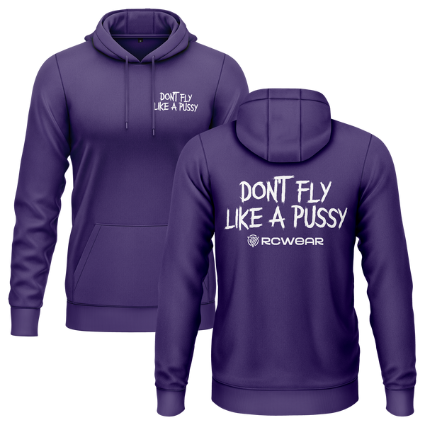 Don't Fly Like A Pussy Hoodie Hoodie RC-WEAR Violet-White XS