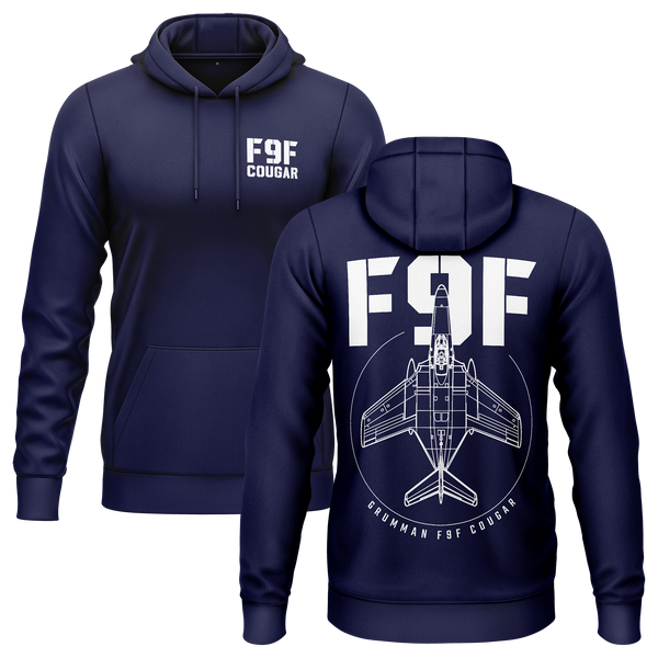 F9F Cougar BC Hoodie (B1) Hoodie RC-WEAR Navy-White XS