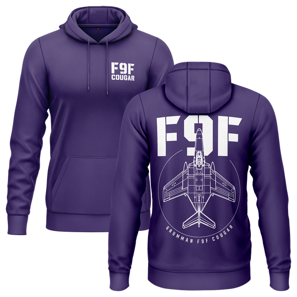 F9F Cougar BC Hoodie (B1) Hoodie RC-WEAR Violet-White XS
