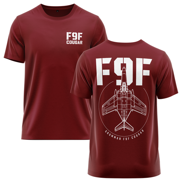 F9F Cougar BC Shirt (B1) Shirt RC-WEAR Burgundy-White XS