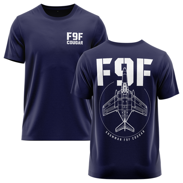 F9F Cougar BC Shirt (B1) Shirt RC-WEAR Navy-White XS