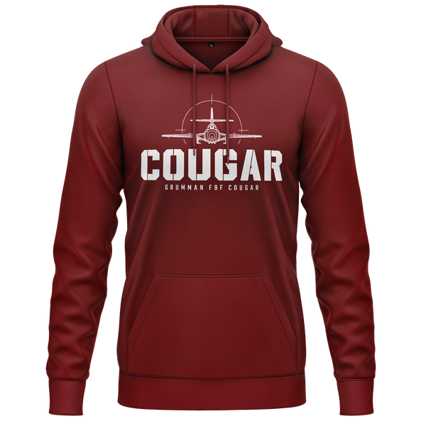 F9F Cougar BC Hoodie (C) Hoodie RC-WEAR Burgundy-White XS