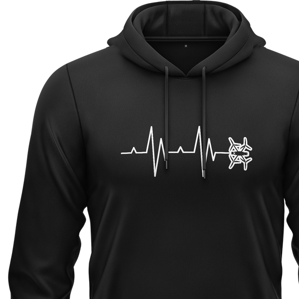 FPV Drone Heartbeat Hoodie