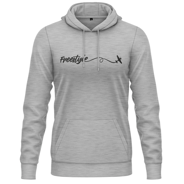Freestyle 3D Plane Hoodie für Modellflieger – Grau
