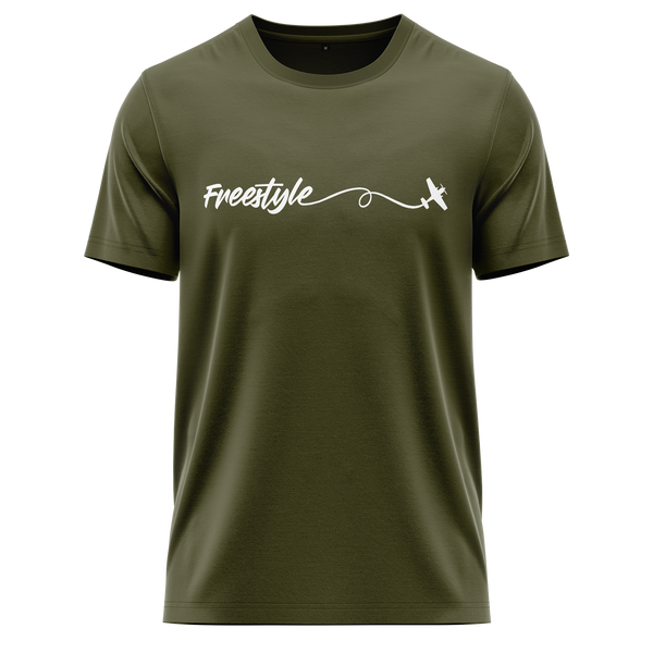 Freestyle 3D Plane Shirt für Kunstflug-Piloten – Oliv