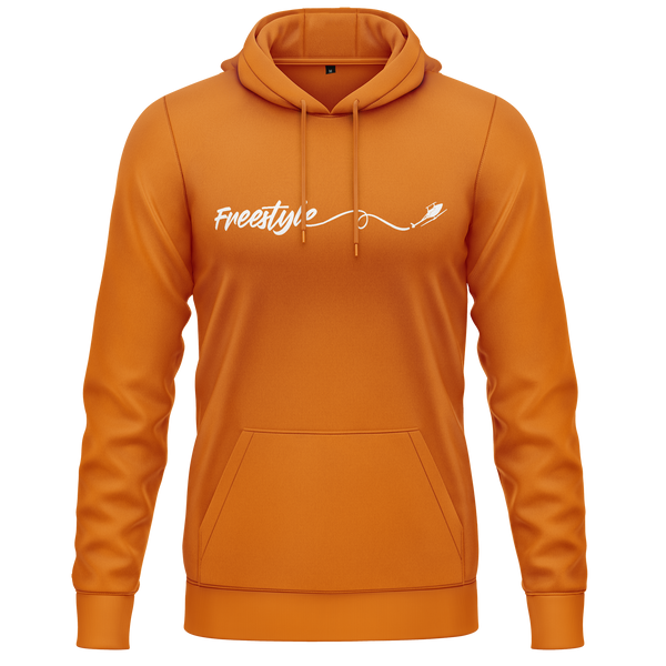 Freestyle 3D Helikopter Hoodie für Helipiloten – Orange