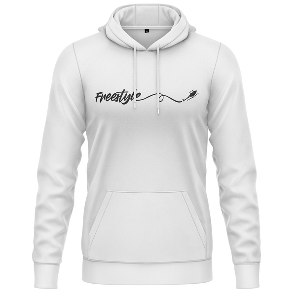Freestyle 3D Helikopter Hoodie für Heli-Fans – Weiß