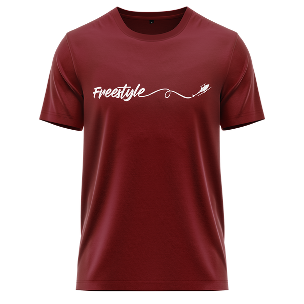 Freestyle 3D Helikopter Shirt für Heli-Fans – Bordeaux