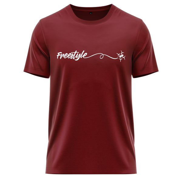 Freestyle FPV Racing Drone Shirt für Drohnen-Racer – Bordeaux