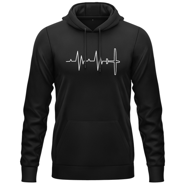 Segelflugzeug Heartbeat Hoodie