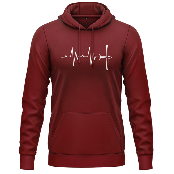 Segelflugzeug Heartbeat Hoodie