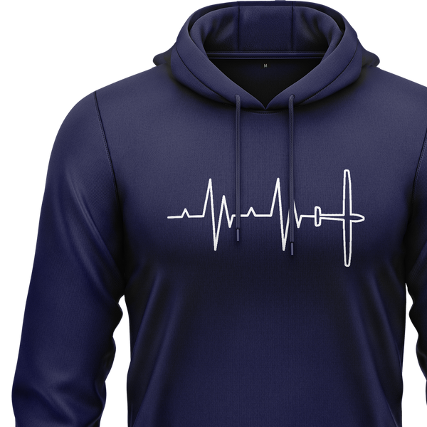 Segelflugzeug Heartbeat Hoodie