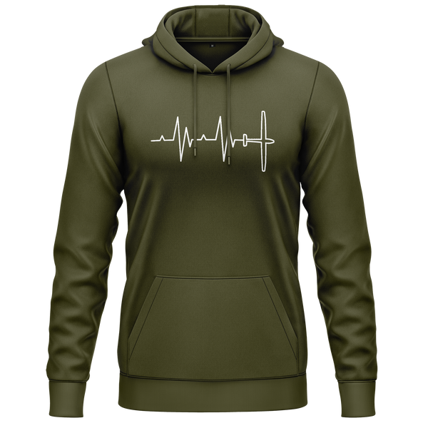 Segelflugzeug Heartbeat Hoodie
