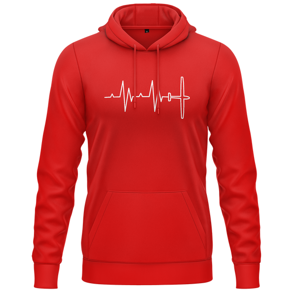 Segelflugzeug Heartbeat Hoodie