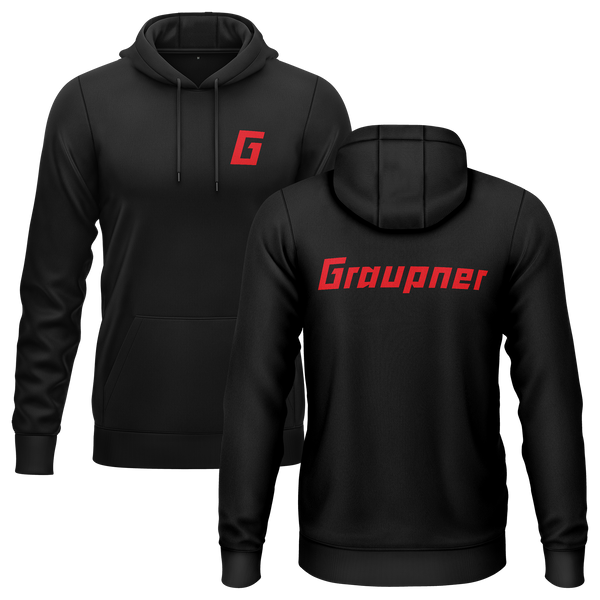 Graupner Logo Hoodie (B) Hoodie RC-WEAR Black-Red XS