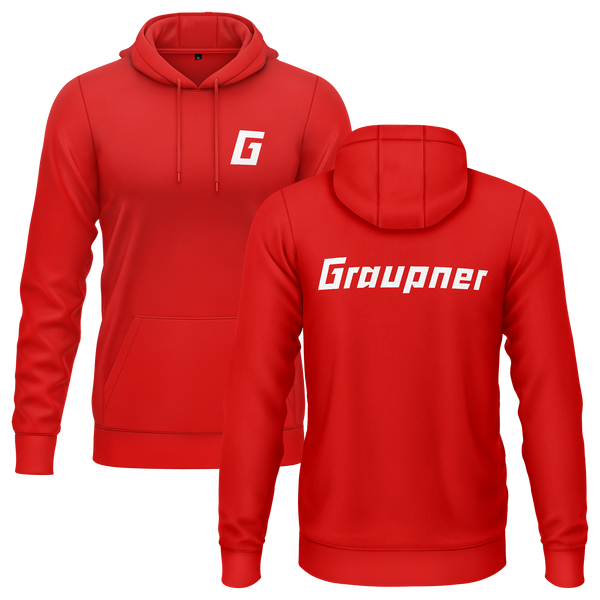 Graupner Logo Hoodie (B) Hoodie RC-WEAR Red-White XS