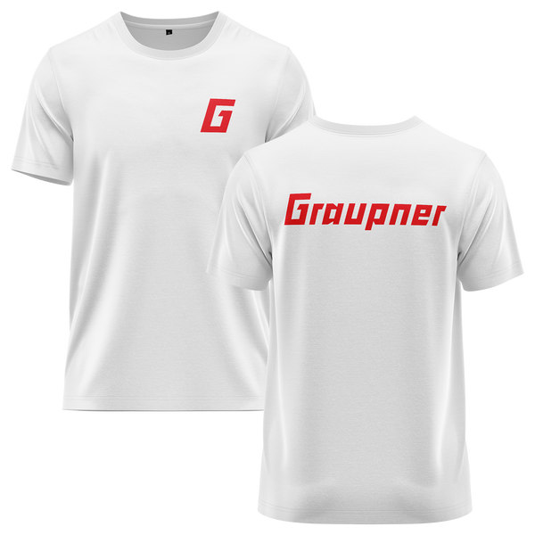 Graupner Logo Shirt (B) Shirt RC-WEAR White-Red XS