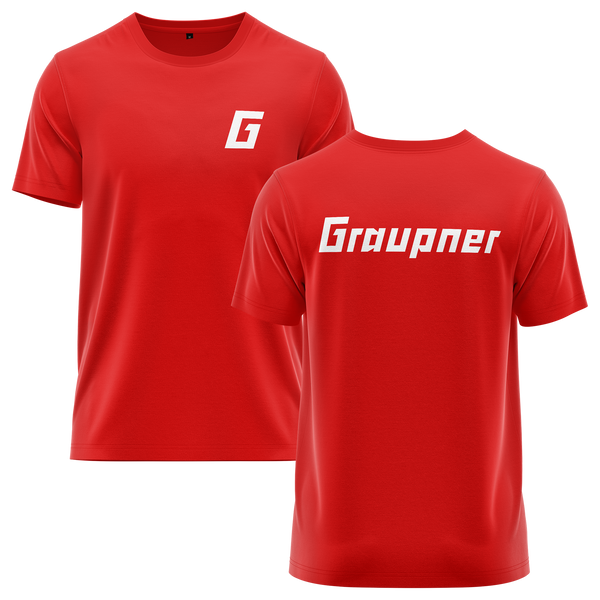 Graupner Logo Shirt (B) Shirt RC-WEAR Red-White XS