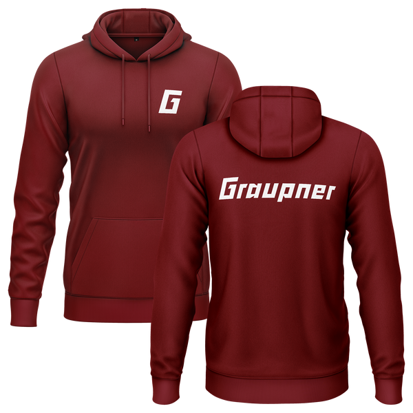 Graupner Logo Hoodie (B) Hoodie RC-WEAR Burgundy-White XS