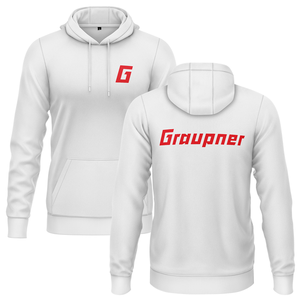 Graupner Logo Hoodie (B) Hoodie RC-WEAR White-Red XS