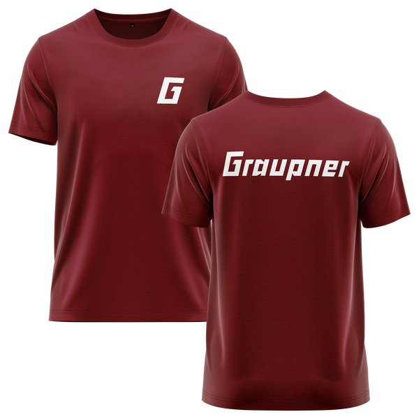 Graupner Logo Shirt (B) Shirt RC-WEAR Burgundy-White XS