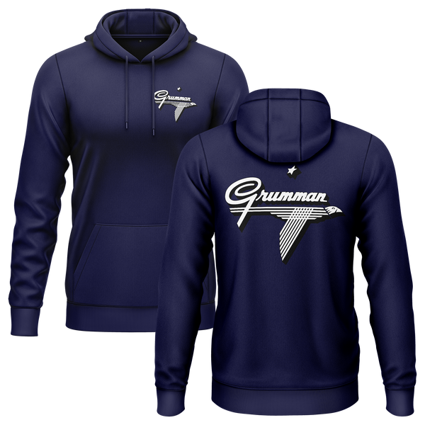 Grumman Logo Hoodie (B) Hoodie RC-WEAR Navy-White XS
