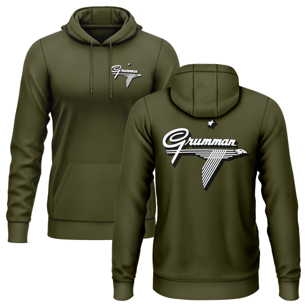 Grumman Logo Hoodie (B) Hoodie RC-WEAR Army-White XS