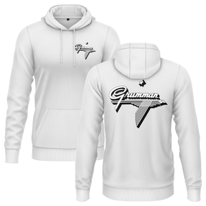 Grumman Logo Hoodie (B) Hoodie RC-WEAR White-Black XS