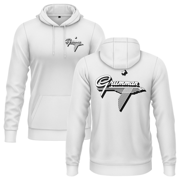 Grumman Logo Hoodie (B) Hoodie RC-WEAR White-Black XS