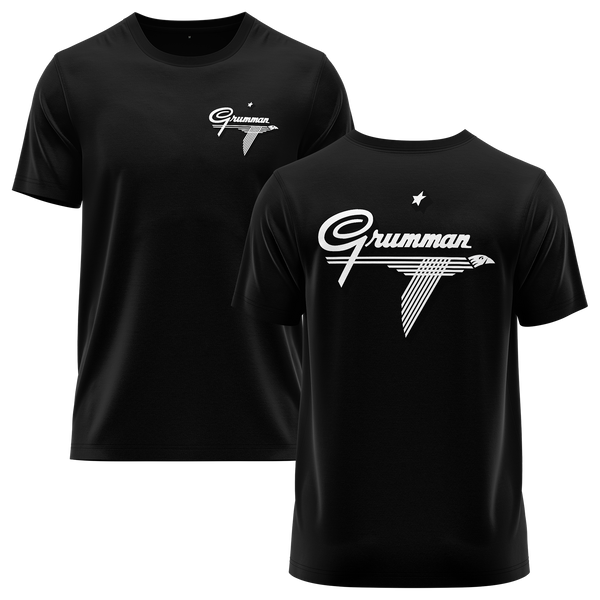 Grumman Logo Shirt (B) Shirt RC-WEAR Black-White XS