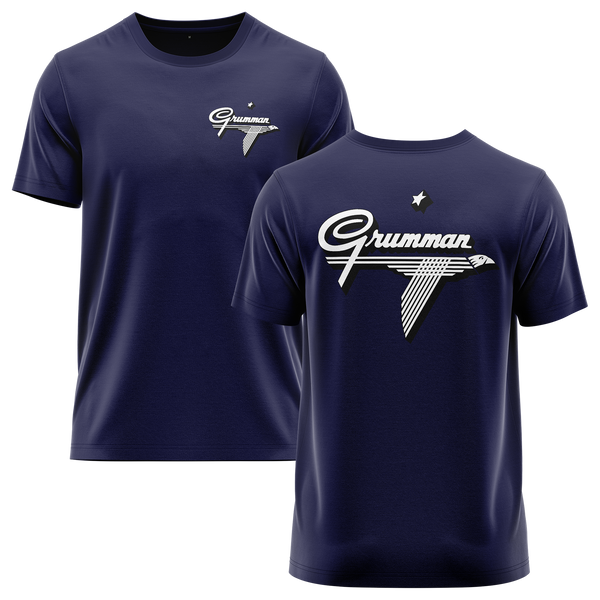 Grumman Logo Shirt (B) Shirt RC-WEAR Navy-White XS