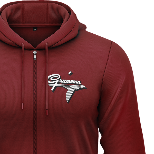Grumman Logo Zip-Hoodie Zip Hoodie RC-WEAR