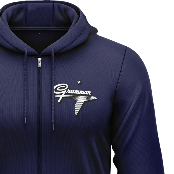 Grumman Logo Zip-Hoodie Zip Hoodie RC-WEAR