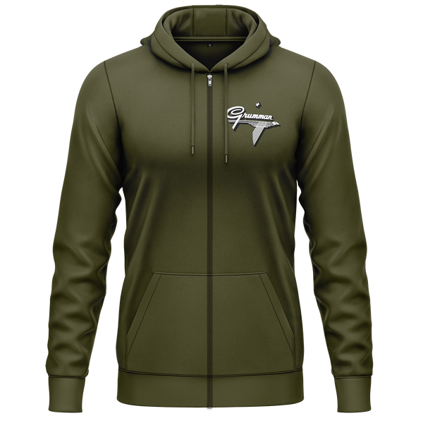 Grumman Logo Zip-Hoodie Zip Hoodie RC-WEAR